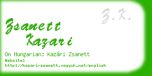 zsanett kazari business card