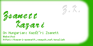 zsanett kazari business card
